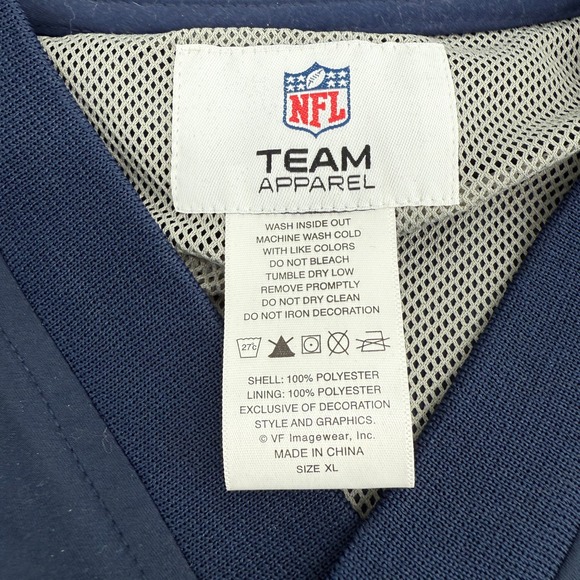 New England Patriots NFL Team Apparel Pullover Windbreaker Jacket Men's XL - Picture 6 of 6